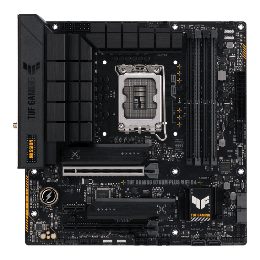 ASUS TUF GAMING B760M-PLUS WIFI D4 Intel B760 LGA 1700 micro ATX LGA 1700 micro ATX Bundkort