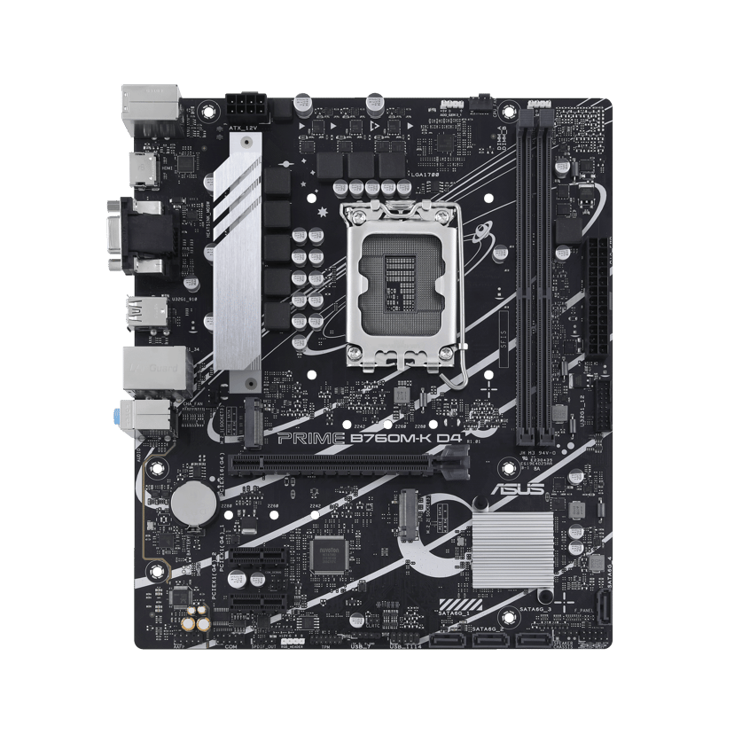 ASUS PRIME B760M-K D4 Intel B760 LGA 1700 micro ATX LGA 1700 Micro-ATX Moederbord