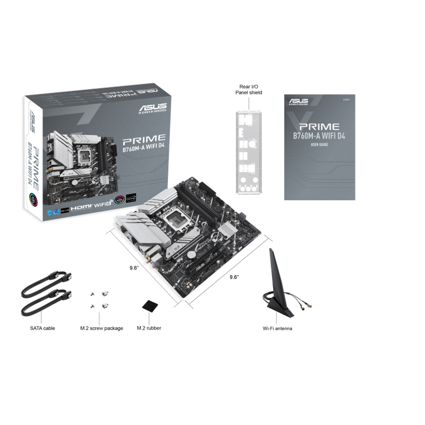 ASUS Prime B760M-A WIFI D4 LGA 1700 micro ATX Moederbord