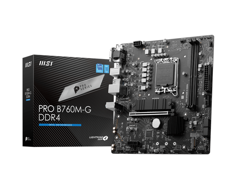 MSI PRO B760M-G DDR4 LGA 1700 micro ATX Moederbord