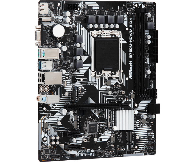 ASRock B760M-HDV/M.2 D4 Intel B760 LGA 1700 Micro ATX LGA 1700 Micro ATX Hovedkort