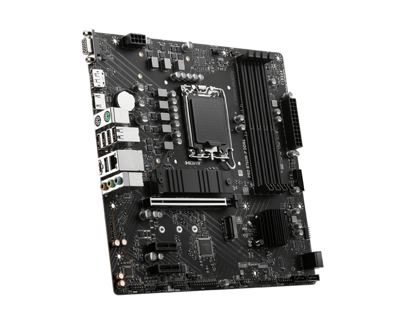 MSI Pro B760m-p Ddr4 S-1700 Matx LGA 1700 Micro ATX Hovedkort