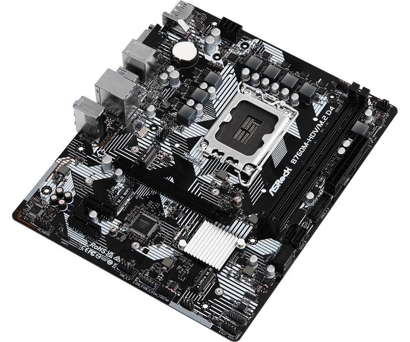 ASRock B760M-HDV/M.2 D4 Intel B760 LGA 1700 mikro ATX LGA 1700 Micro-ATX Emolevyt