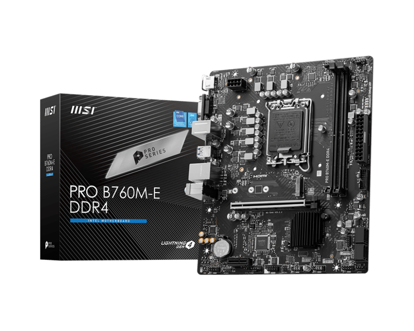 MSI Pro B760M-E DDR4 LGA 1700 Micro-ATX Emolevyt
