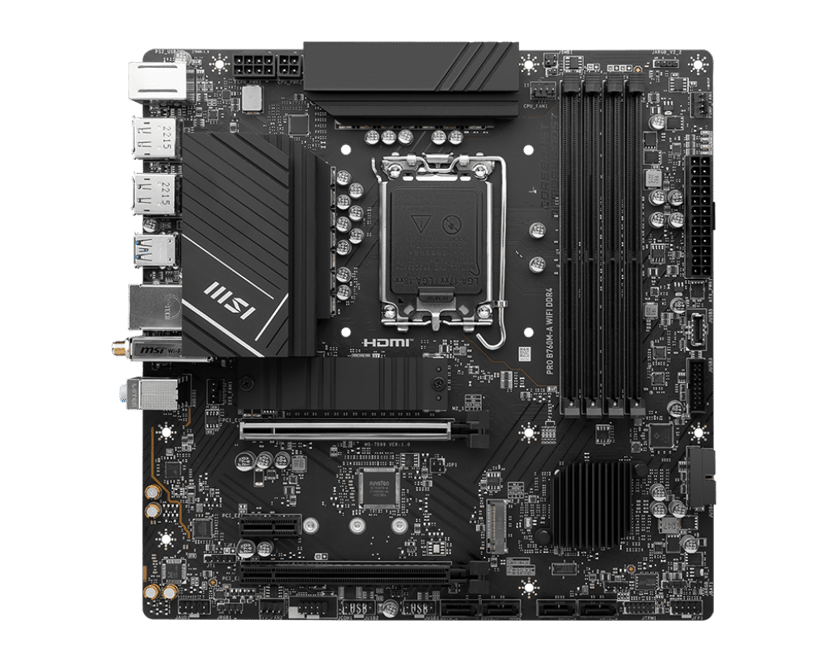 MSI PRO B760M-A WIFI DDR4 hovedkort Intel B760 LGA 1700 Micro ATX LGA 1700 Micro ATX