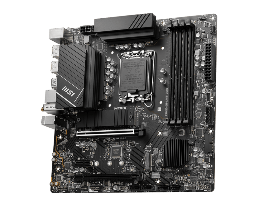 MSI PRO B760M-A WIFI DDR4 hovedkort Intel B760 LGA 1700 Micro ATX LGA 1700 Micro ATX