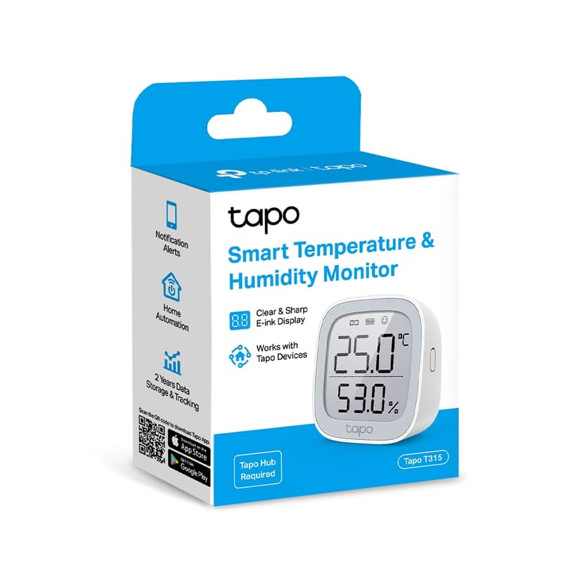 TP-Link Tapo T315 inomhus Temperatur- och fuktighetssensor Fristående Trådlös
