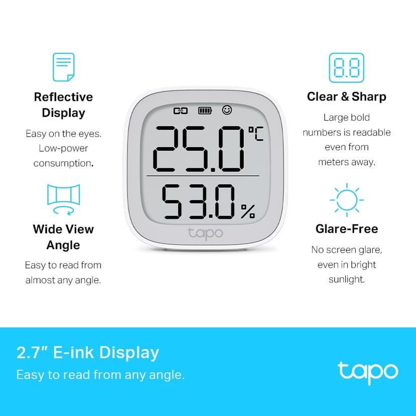 TP-Link Tapo T315 Binnen Temperatuur- & vochtigheidssensor Vrijstaand Draadloos