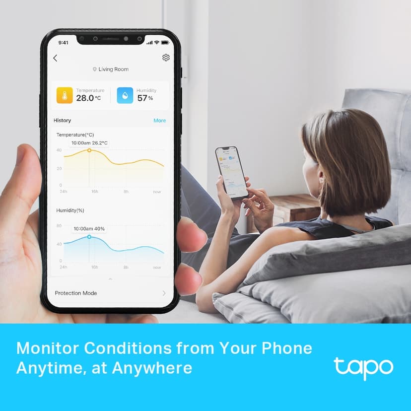TP-Link Tapo T315 Binnen Temperatuur- & vochtigheidssensor Vrijstaand Draadloos