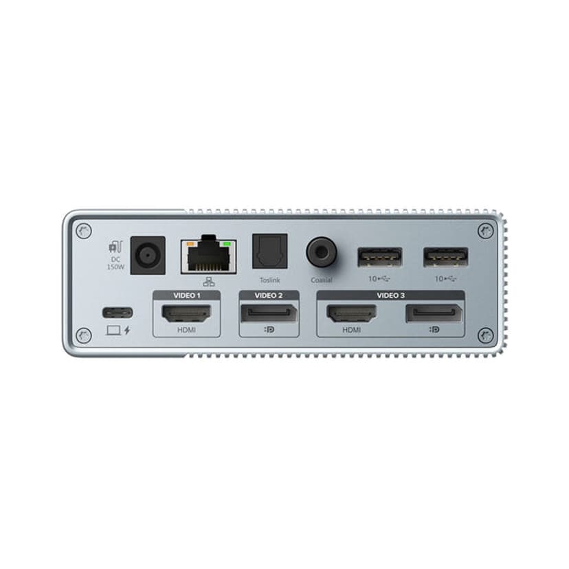 Hyper Targus HDG215-EUZ gränssnittshubbar USB 3.2 Gen 2 (3.1 Gen 2) Type-C Silver USB 3.2 Gen 2 (3.1 Gen 2) Type-C 3,5mm, DisplayPort, HDMI, RJ-45, USB 3.2 Gen 2 (3.1 Gen 2) Type-A, USB 3.2 Gen 2 (3.1 Gen 2) Type-C
