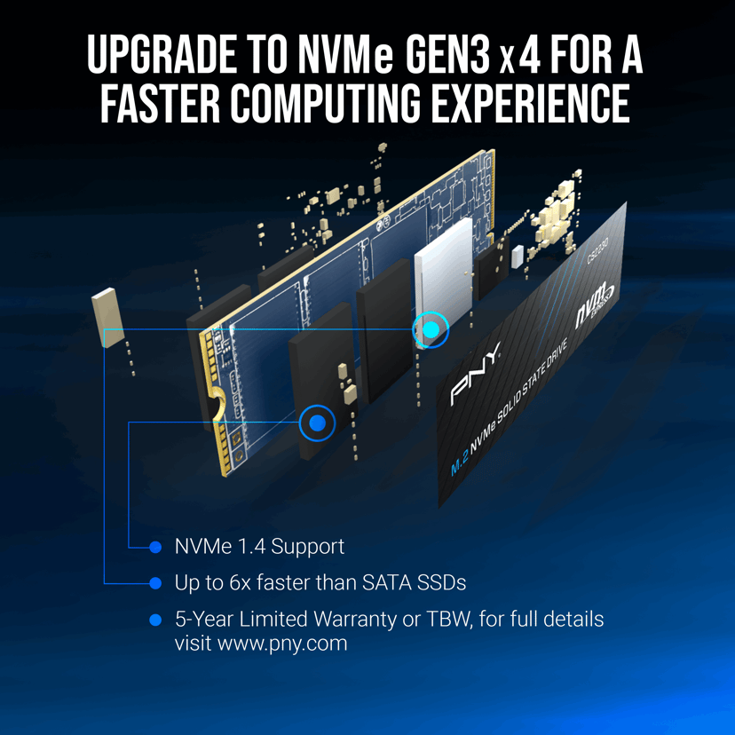 PNY CS2230 1TB SSD M.2 2280 PCIe 3.0