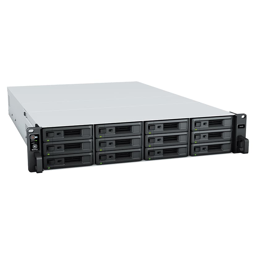 Synology SA SA6400 NAS- & lagringsservrar Rack (2U) EPYC 7272 32 GB DDR4 0 TB DiskStation Manager Svart