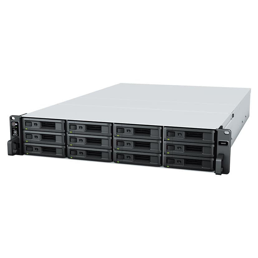 Synology SA SA6400 NAS- & lagringsservrar Rack (2U) EPYC 7272 32 GB DDR4 0 TB DiskStation Manager Svart
