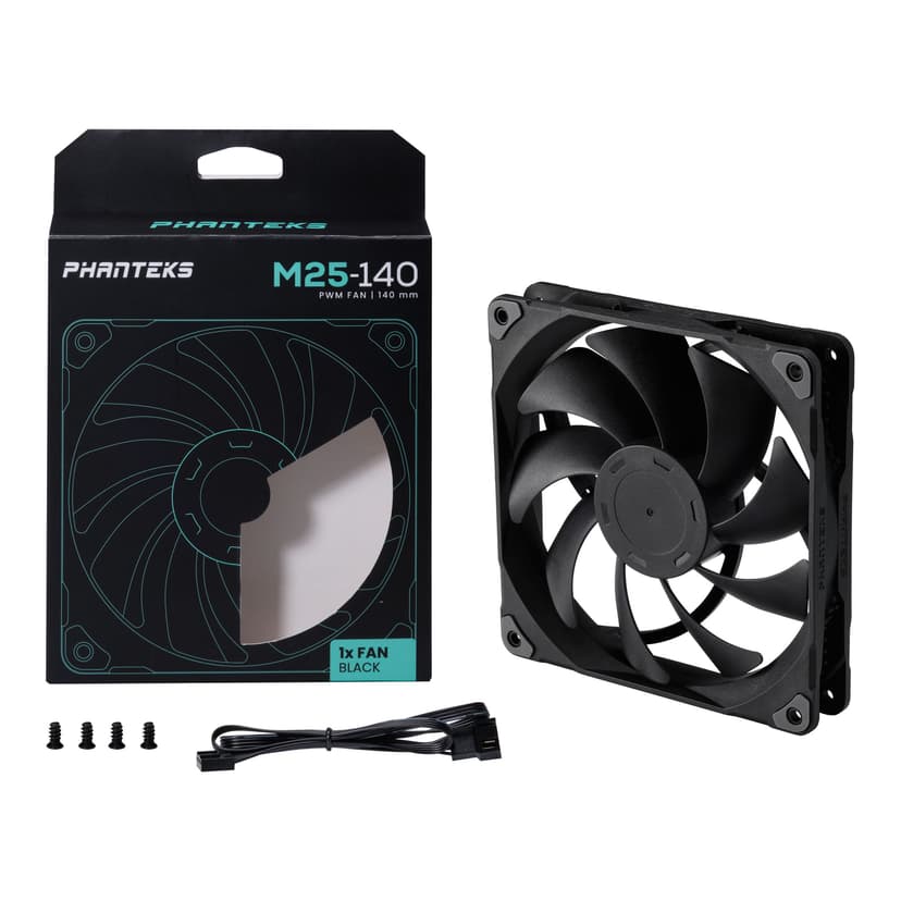 Phanteks M25 140MM PWM Vifte Sort