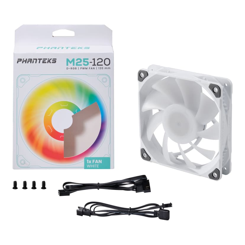 Phanteks M25 120MM PWM DRGB Fläkt Vit