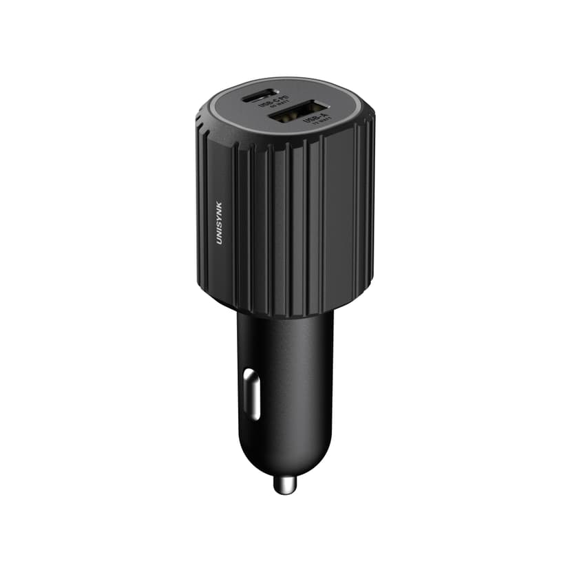 Unisynk Usb-c/a Car Charger Pd 72w Black Svart