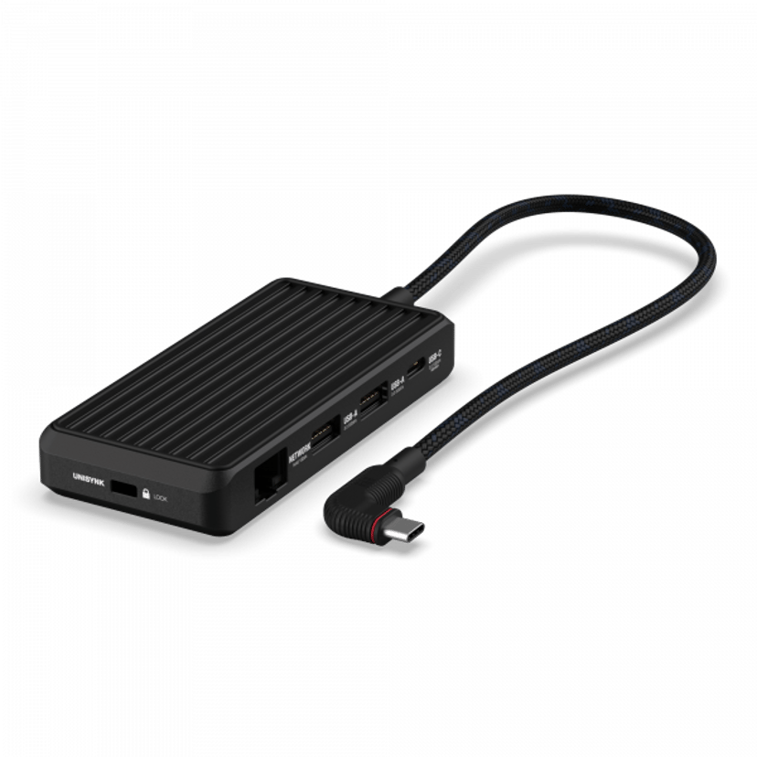 Unisynk 10385 kannettavien tietokoneiden telakka ja porttitoistin USB Type-C Musta USB-C