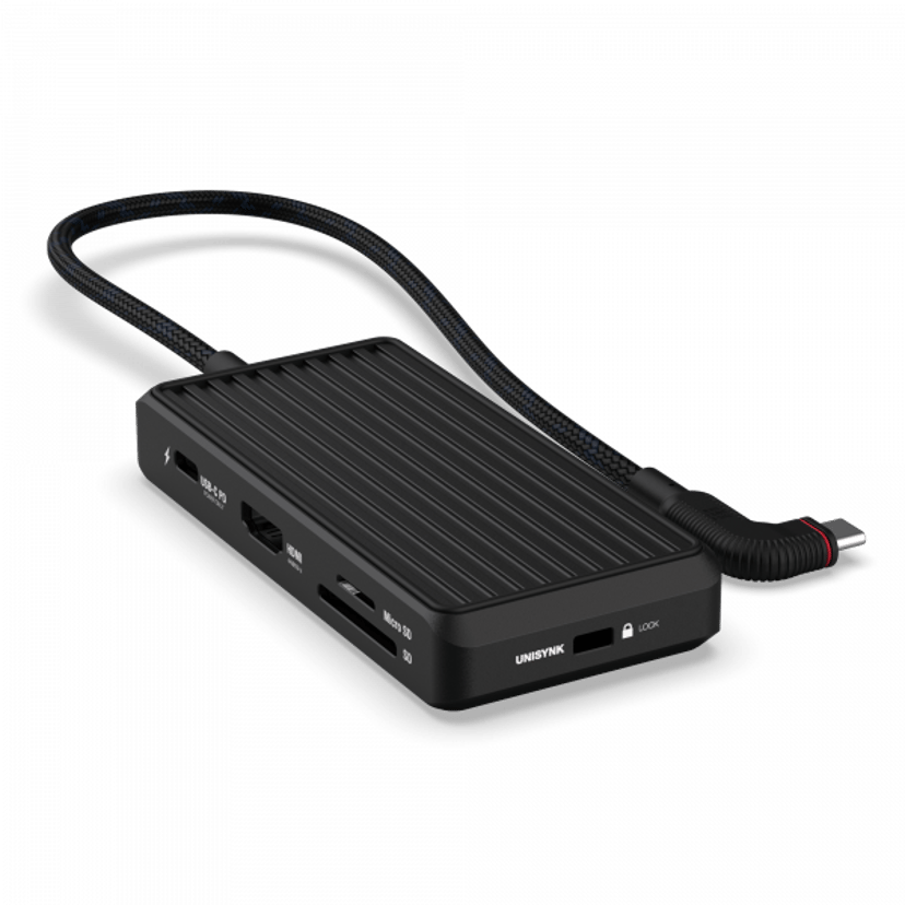 Unisynk 10385 kannettavien tietokoneiden telakka ja porttitoistin USB Type-C Musta USB-C