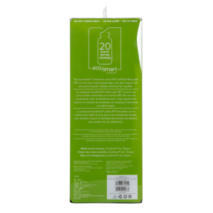 Targus Zero Waste rugzak Casual rugzak Zwart Gerecycleerd plastic 15.6" Zwart