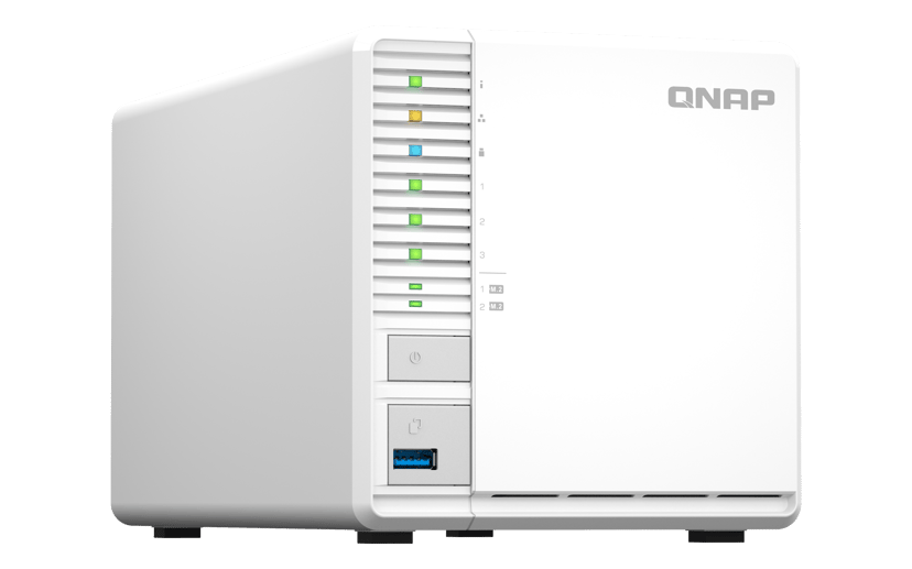 QNAP TS-364 NAS Tower Intel® Celeron® N5095 8 GB DDR4 0 TB QNAP Turbo System Hvit