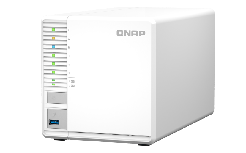 QNAP TS-364 NAS Tower Intel® Celeron® N5095 8 GB DDR4 0 TB QNAP Turbo System Valkoinen