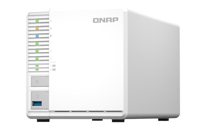 QNAP TS-364 NAS Tower Intel® Celeron® N5095 8 GB DDR4 0 TB QNAP Turbo System Hvit