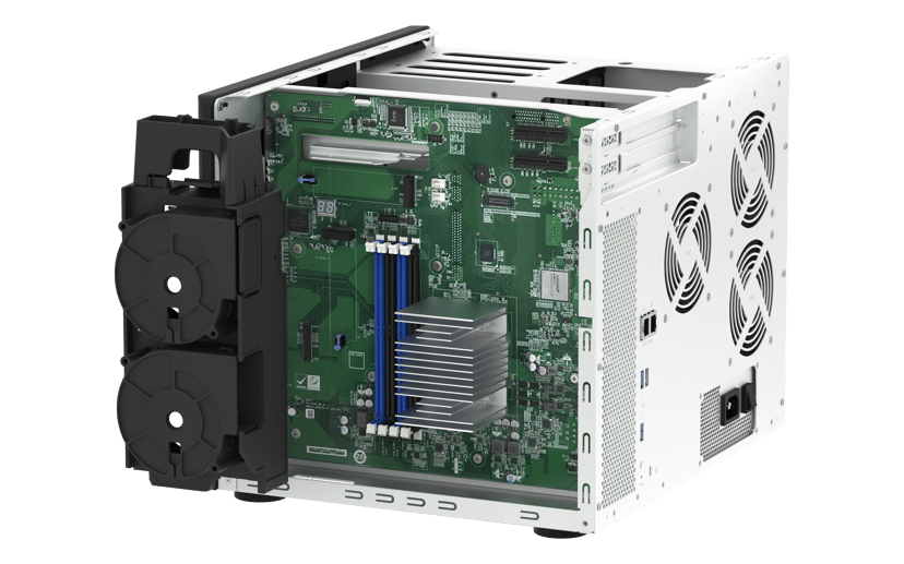 QNAP TS-1655 NAS Tower Intel Atom® C5125 8 GB DDR4 0 TB QNAP Turbo System Svart