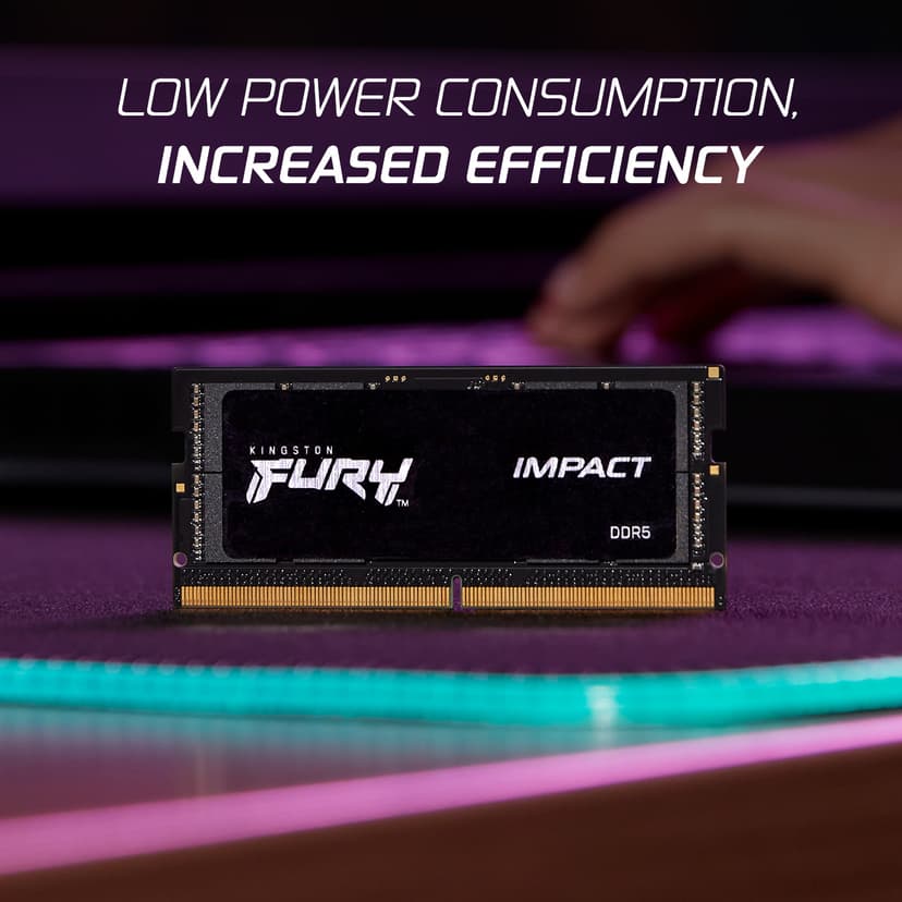 Kingston Technology FURY Impact minnemodul 64 GB 2 x 32 GB DDR5 2800 MHz 64GB 2800, 5600MHz DDR5 262-pin SO-DIMM