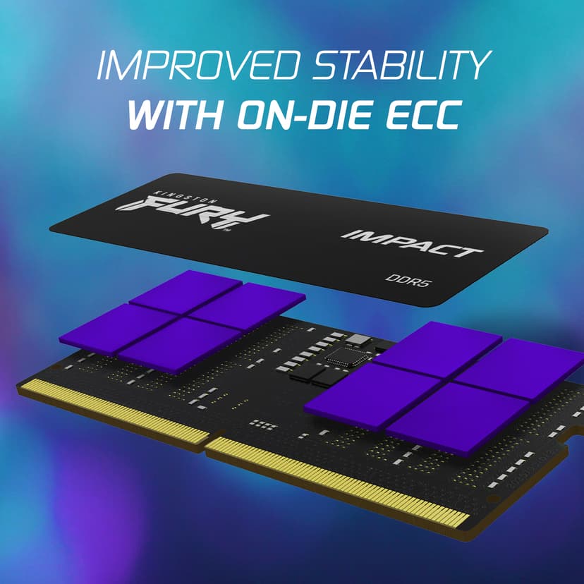 Kingston Technology FURY Impact minnemodul 64 GB 2 x 32 GB DDR5 2800 MHz 64GB 2800, 5600MHz DDR5 262-pin SO-DIMM