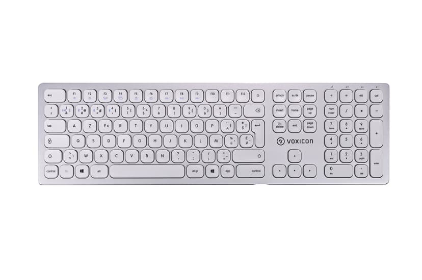 Voxicon DK-295BWL-WHT/FR toetsenbord RF-draadloos + Bluetooth AZERTY Frans Wit Draadloos Frans