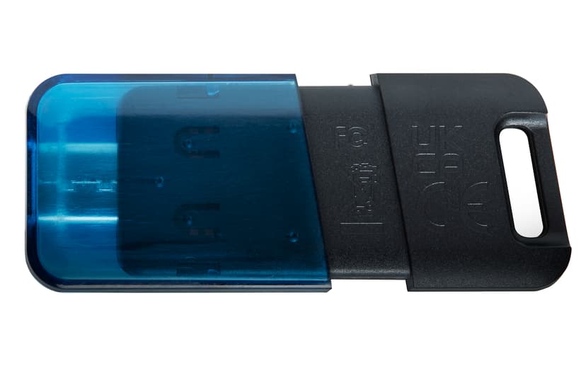 Kingston DataTraveler 80 M 128GB USB-C Zwart, Blauw