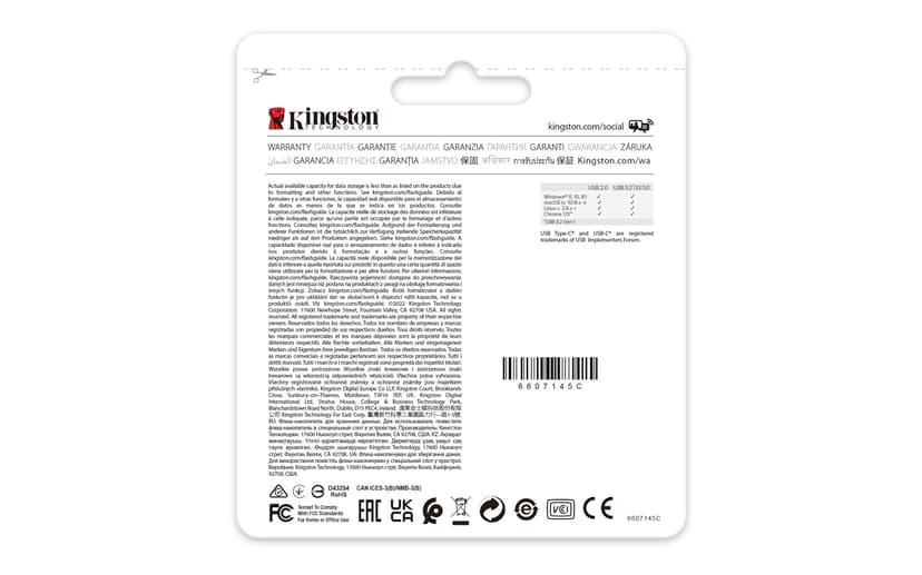 Kingston DataTraveler 80 M 128GB USB-C Zwart, Blauw