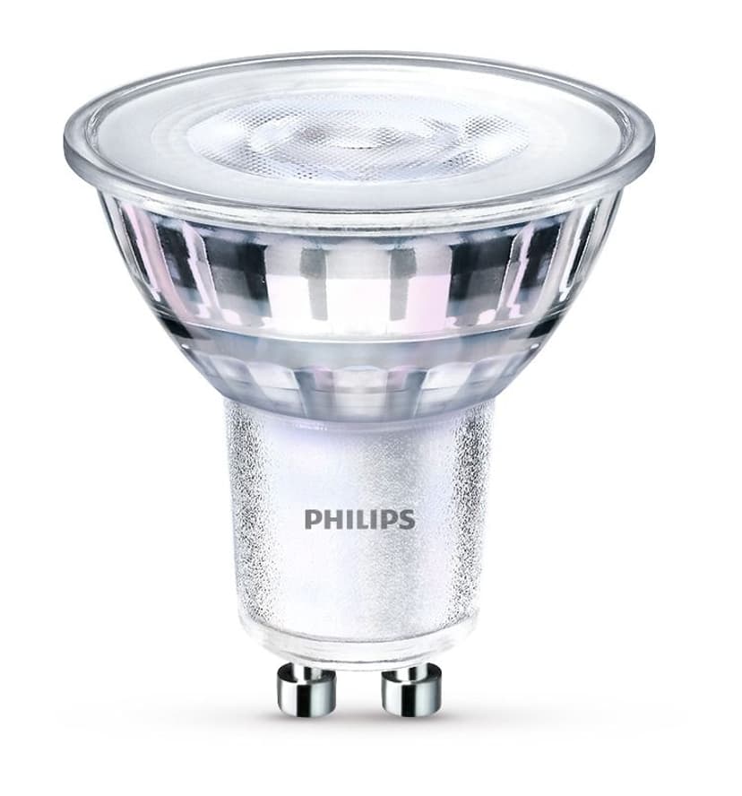 Philips LED GU10 3,8 W (50 W), dæmpbar, varm hvid, 6-pak