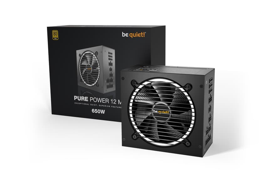 be quiet! Pure Power 12 M enhed til strømforsyning 650 W 20+4 pin ATX ATX Sort 650W ATX 80 PLUS Gold Strømforsyning