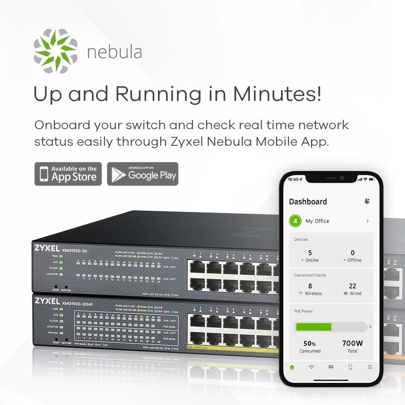 Zyxel Nebula XMG1930 24x2.5G 2x10G 2xSFP+ Switch
