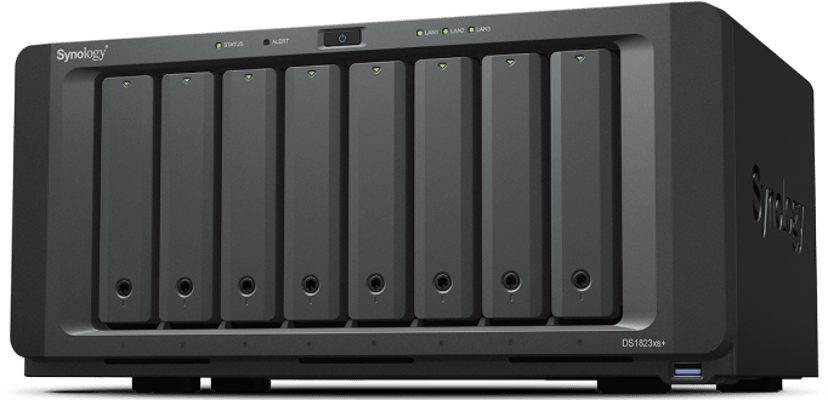Synology DiskStation DS1823XS+ NAS & lagringsserver Tower Ryzen Embedded V1780B 8 GB DDR4 0 TB DiskStation Manager Sort