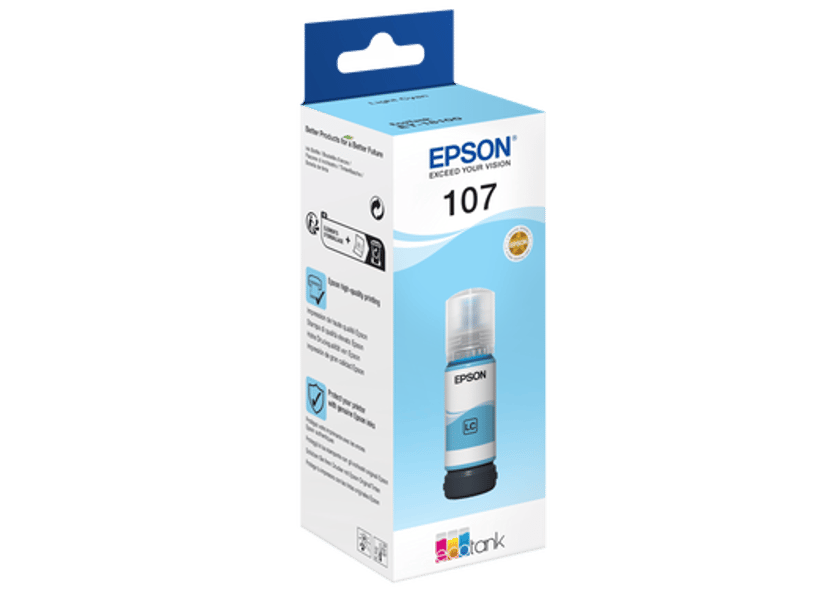 Epson Bläck Ljus Cyan 107 7.2K/2.1K - ET-18100