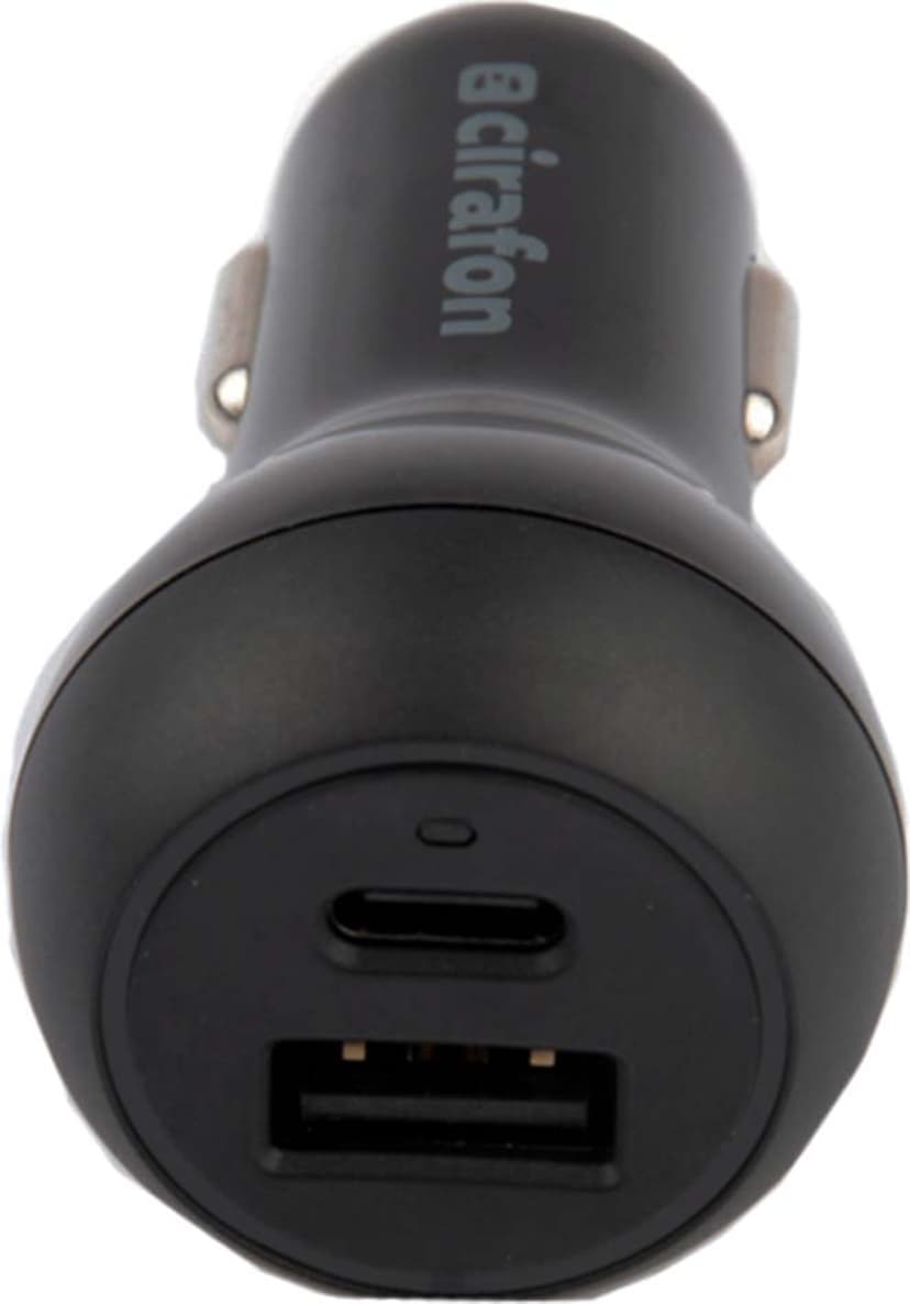 Cirafon USB-biloplader PD/QC 30W Sort