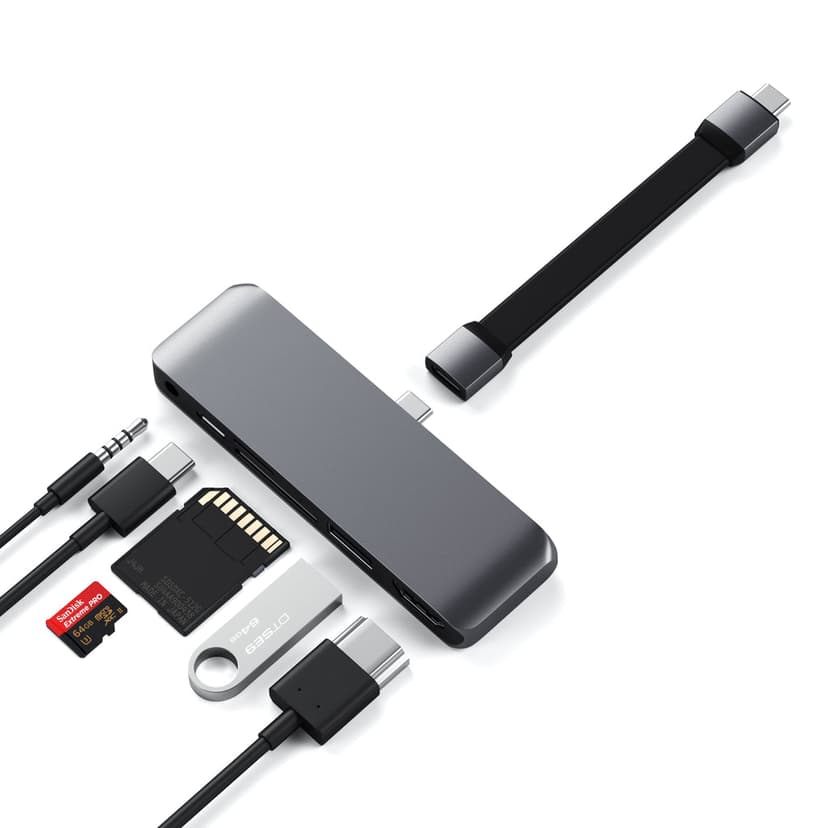 Satechi Usb-c Mobile Pro Hub USB 3.2 Gen 2 (3.1 Gen 2) Type-C