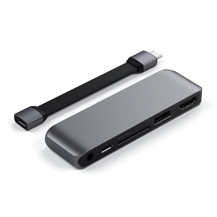 Satechi ST-MPHSDM kannettavien tietokoneiden telakka ja porttitoistin Langallinen USB 3.2 Gen 2 (3.1 Gen 2) Type-C musta USB-C 3.2 Gen 2 (3.1 Gen 2)