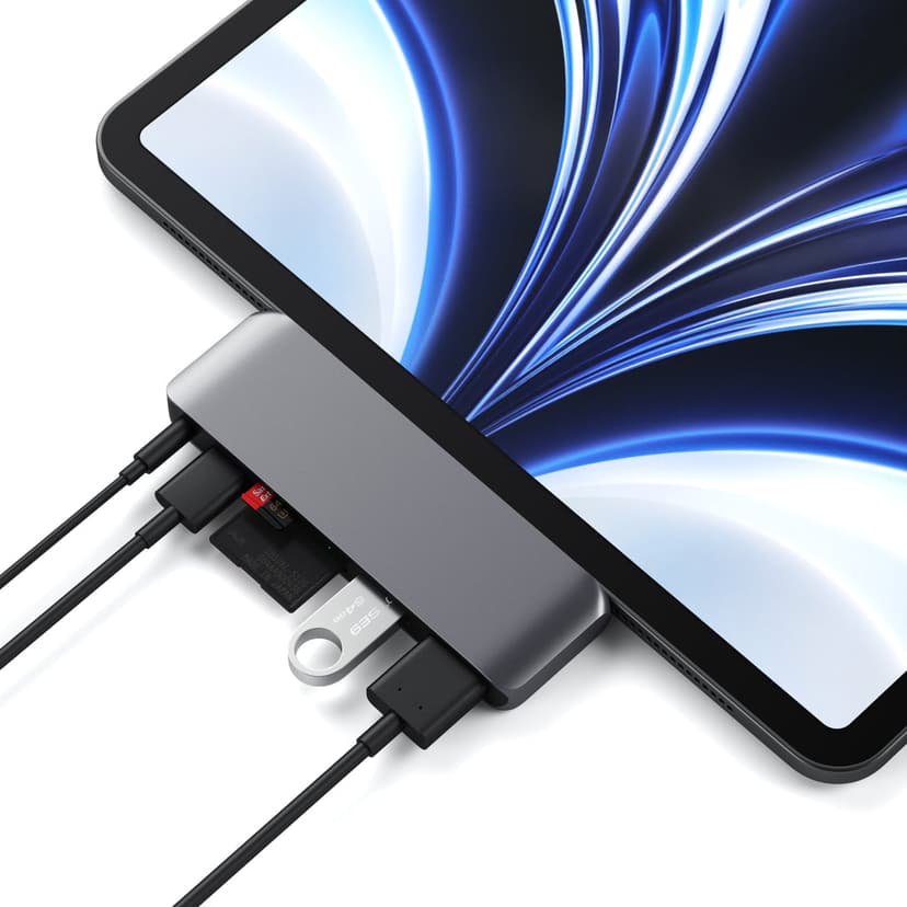 Satechi ST-MPHSDM kannettavien tietokoneiden telakka ja porttitoistin Langallinen USB 3.2 Gen 2 (3.1 Gen 2) Type-C musta USB-C 3.2 Gen 2 (3.1 Gen 2)