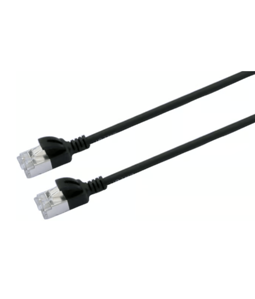 Prokord Kytkentäkaapeli slim LSZH RJ-45 Cat 6A 1.5m Musta