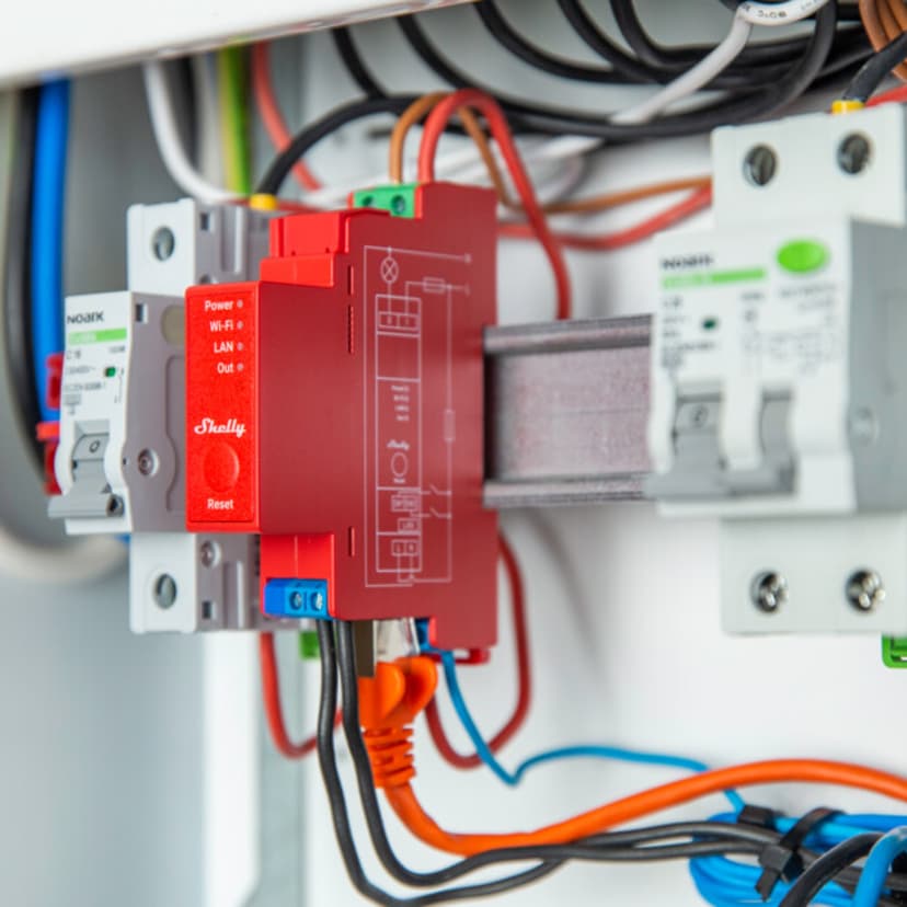 Shelly Pro 1PM DIN WiFi 1-Ch 16A Power Metering Red