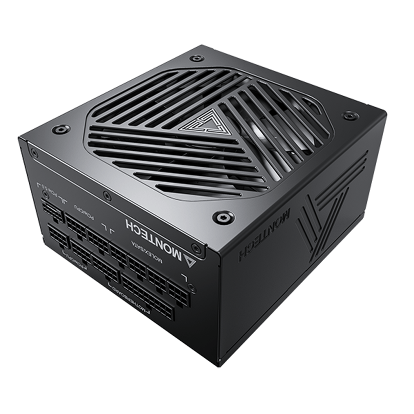 Montech TITAN GOLD 1000W strømforsyningsenhet 20+4 pin ATX ATX Sort 1000W ATX 80+ Gold Strømforsyning