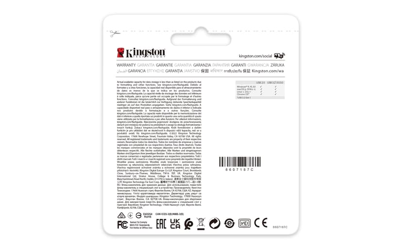 Kingston DataTraveler Exodia Onyx 64GB USB A-tyyppi Musta