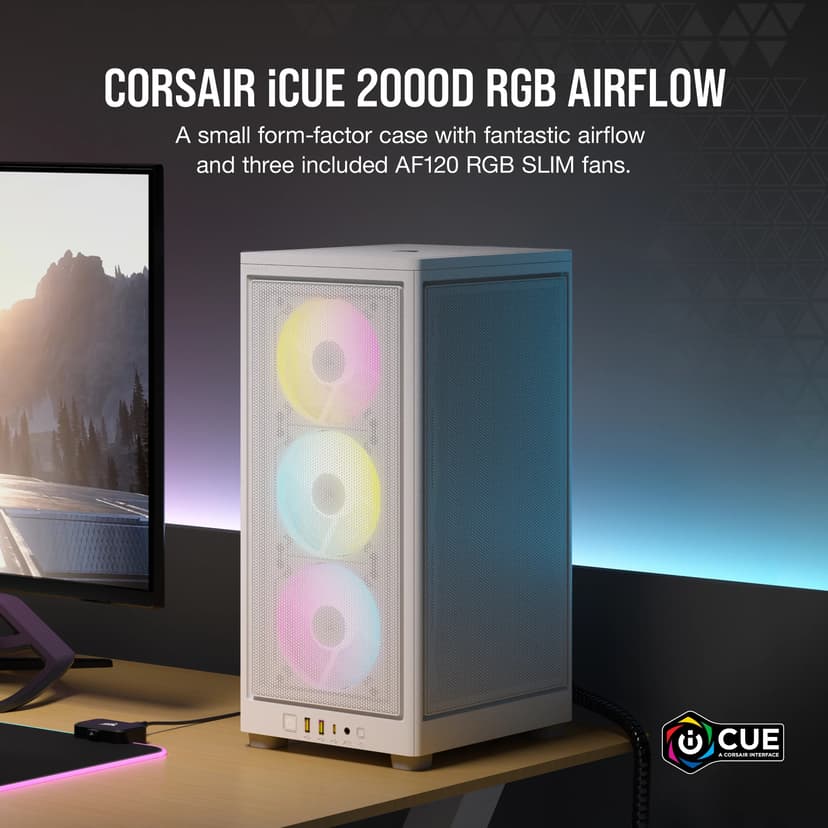 Corsair 2000D RGB Airflow Small Form Factor (SFF) Hvit