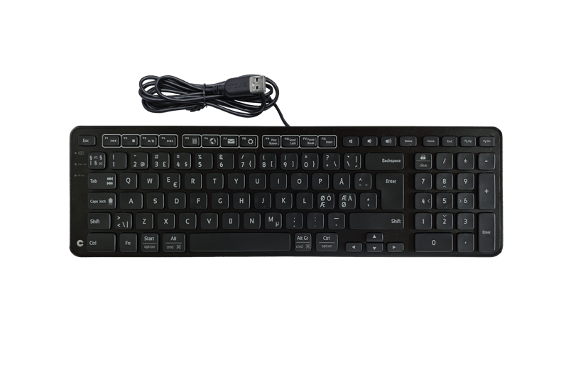 Contour Design Balance Keyboard Black Koblet med ledninger (ikke trådløs) Nordisk