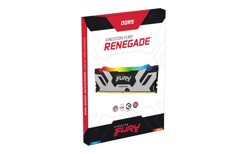 Kingston Technology FURY Renegade RGB RAM-minnen 32 GB 1 x 32 GB DDR5 3000 MHz 32GB 3000, 6000MHz DDR5 288-pin DIMM