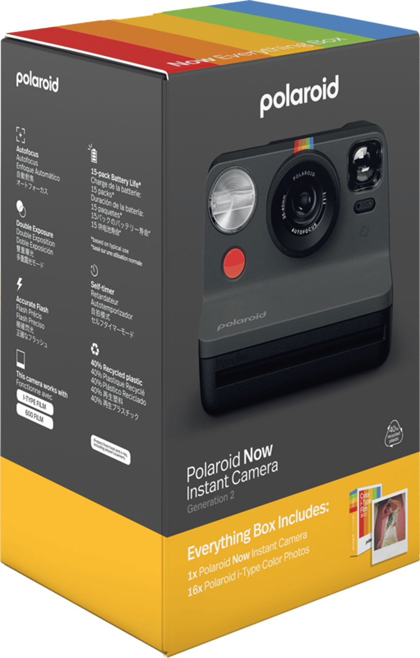 Polaroid Now Gen2 E-box Direktfilmskamera + Film