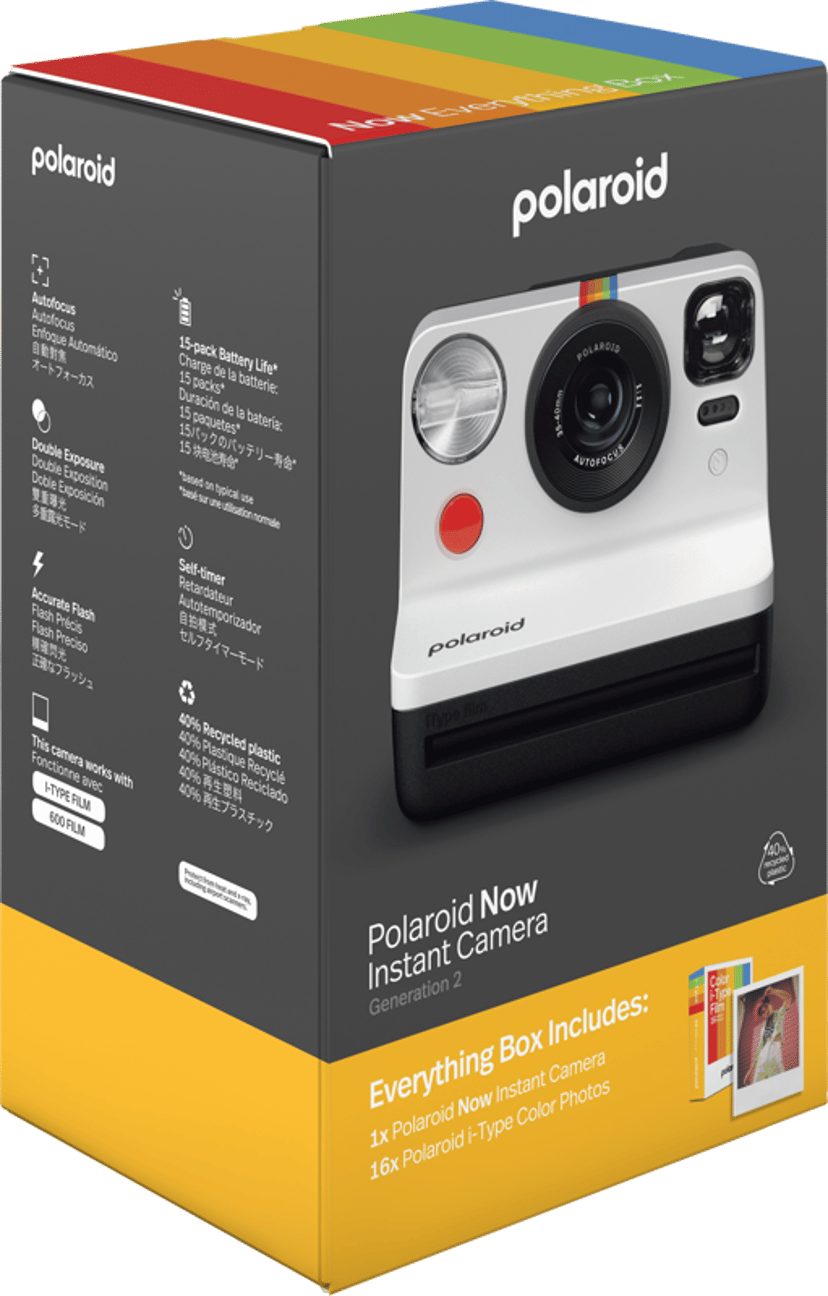 Polaroid Now Gen2 E-box Direktfilmskamera + Film